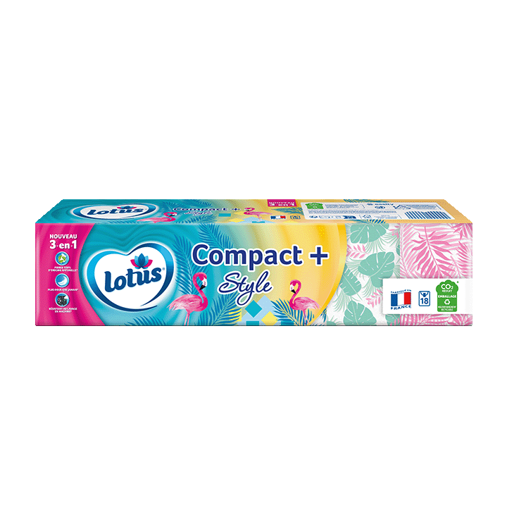 Mouchoirs Lotus étuis Compact Style+ x18