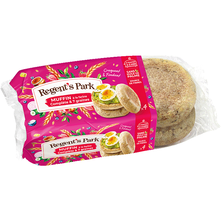 Muffin farine complète & 7 graines 250g