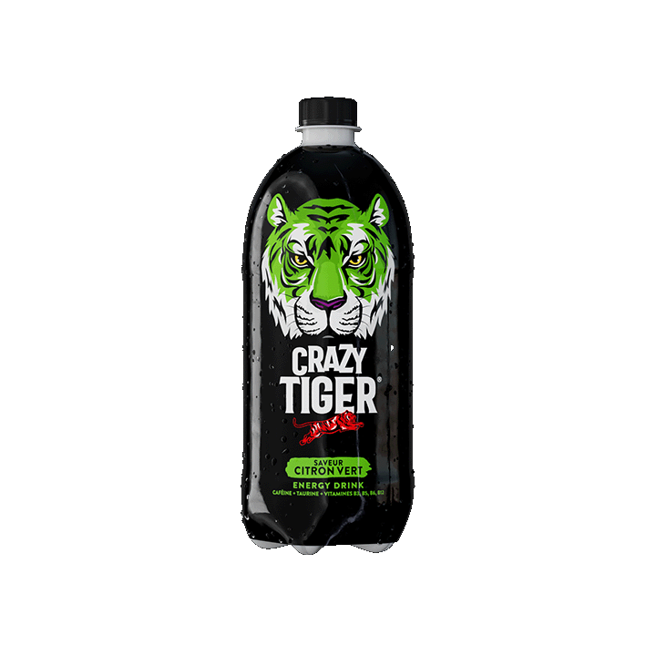 Crazy Tiger saveur citron vert - PET 1L