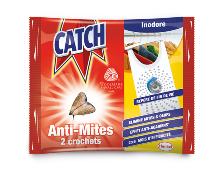 Catch Crochets Anti-mites Inodore - 2 crochets