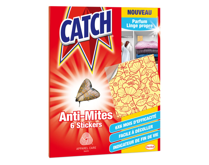 Catch Anti-Mites Parfum Linge Propre - 6 stickers