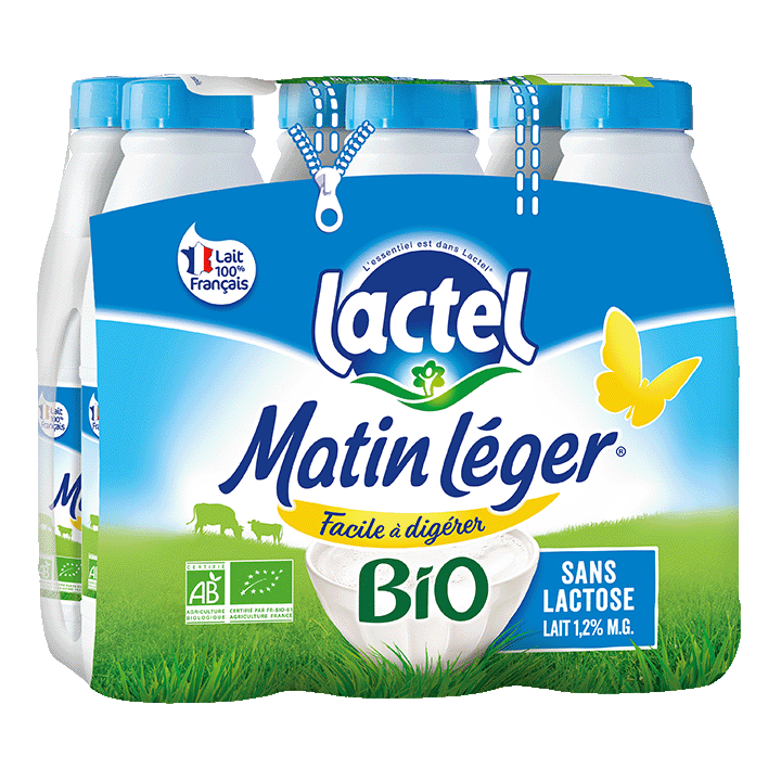 Matin Léger Bio Lactel 1,2% mg 6x50cl