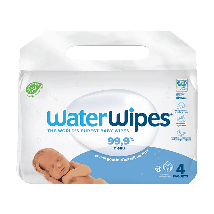 Waterwipes Lingettes Bébé 4x60