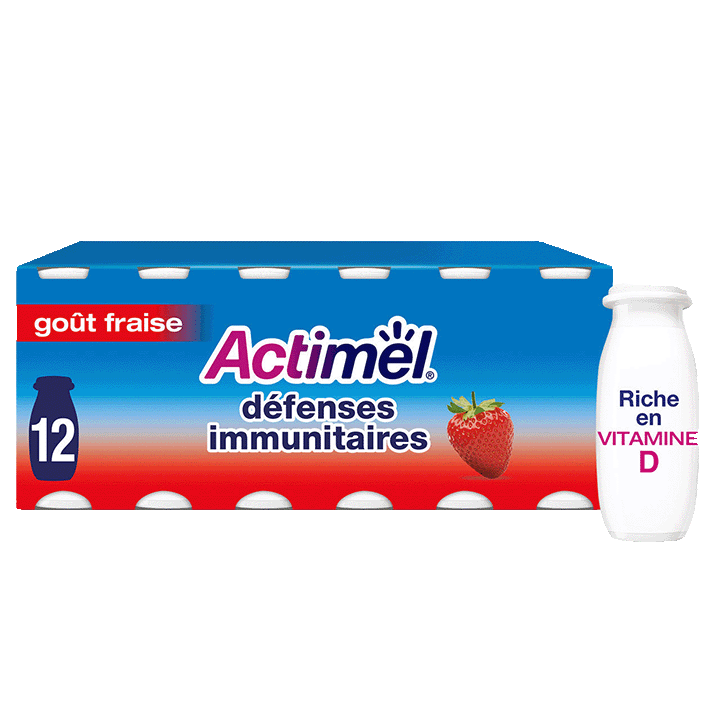 Actimel Goût Fraise x12