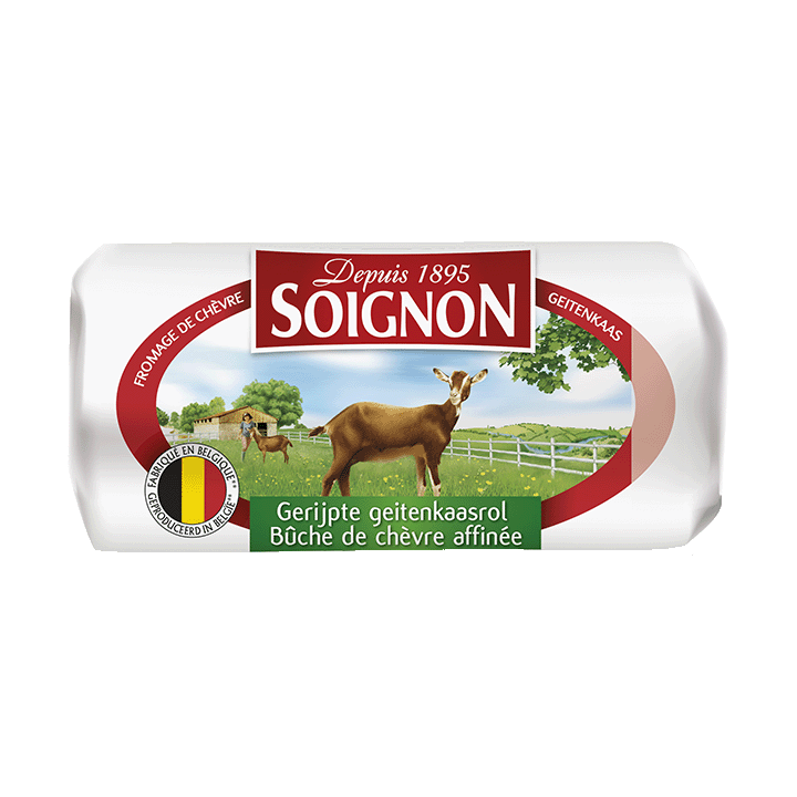 Soignon gerijpte geitenkaasrol 150g