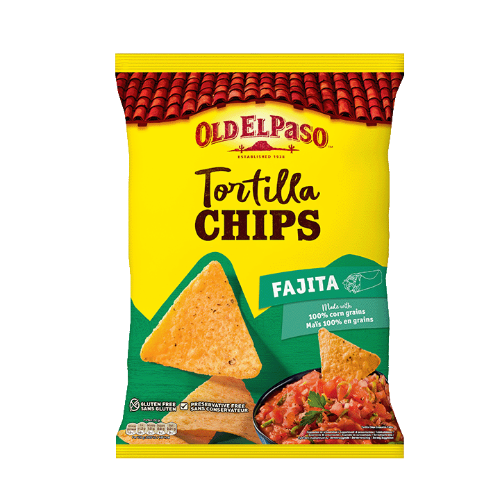 Tortilla chips fajita 185g