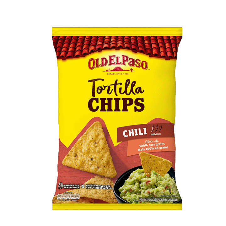 Tortilla chips chili 185g