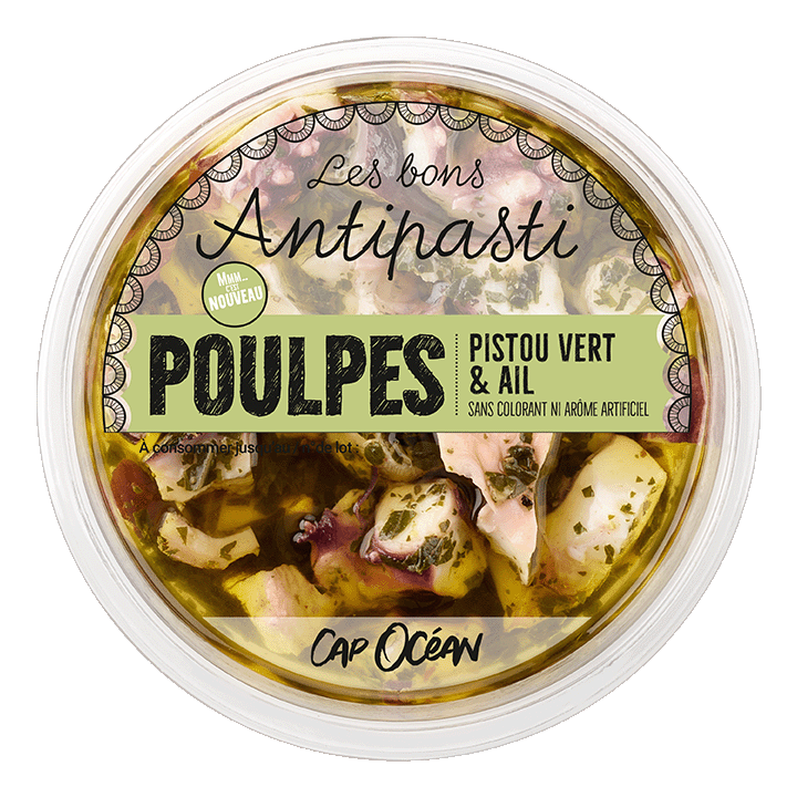 Poulpes Pistou vert & Ail - 120g