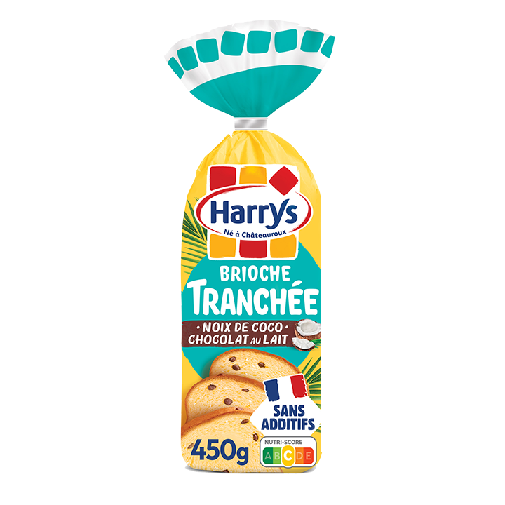 Brioche Tranchée Noix de Coco Pépites de Chocolat 450g