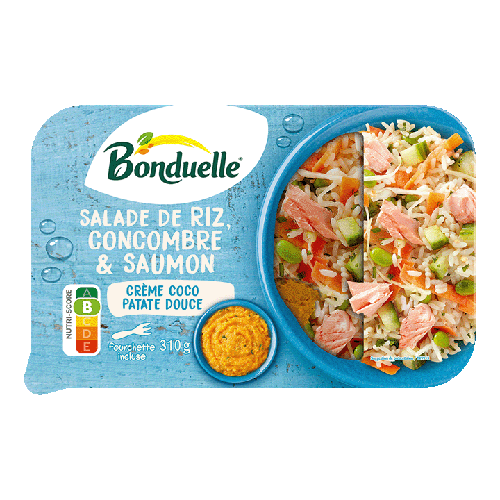 Salade de riz, concombre et saumon 310g