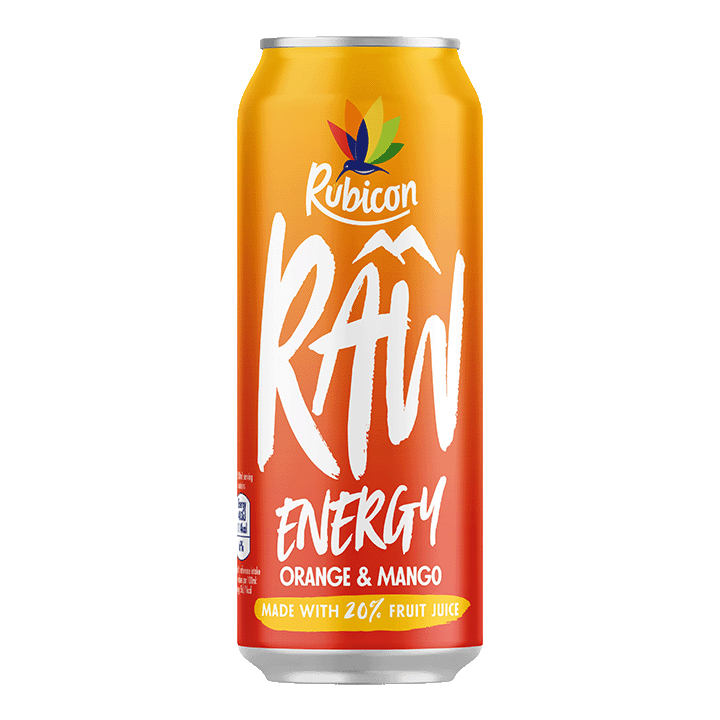 Rubicon Raw Energy Orange & Mango 500ml