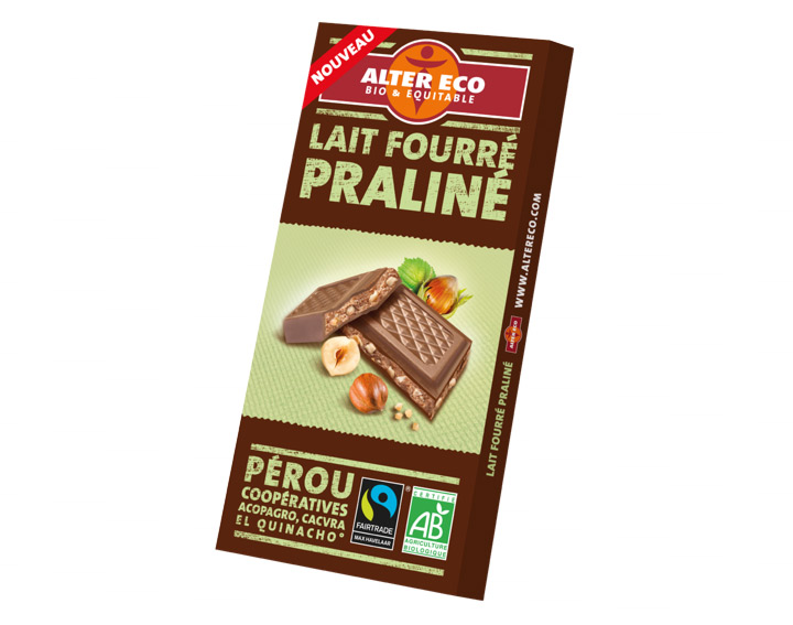 Chocolat au Lait Fourré Praliné