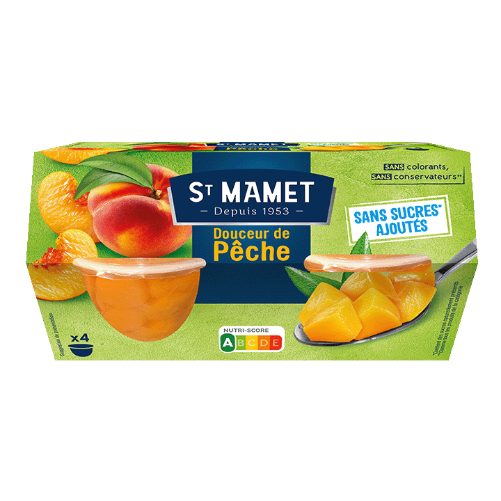 Coupelles Douceur de Pêche 4x113g