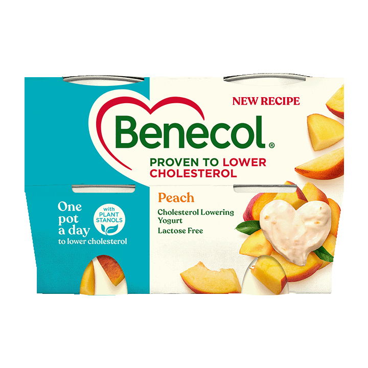 Benecol Yogurt Pots Peach 115g x4