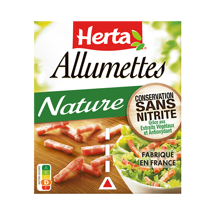 Allumettes nature Conservation Sans Nitrite 2x75g
