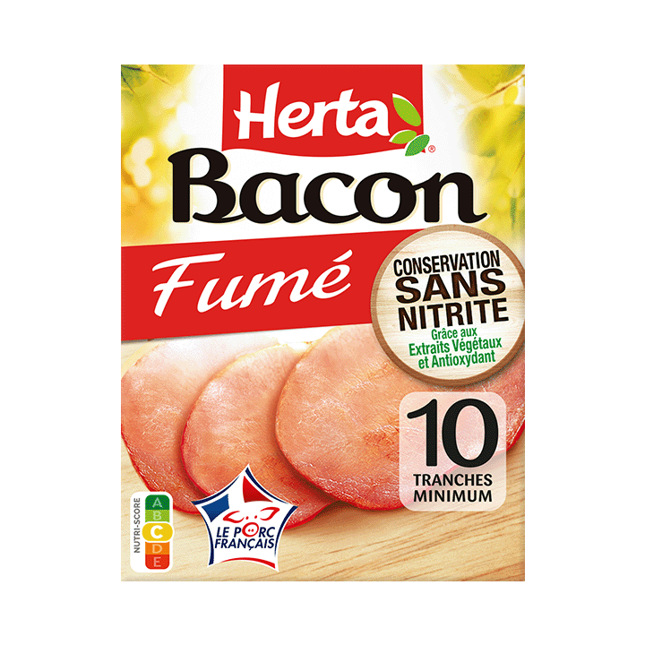 Bacon fumé Conservation Sans Nitrite 10 tranches