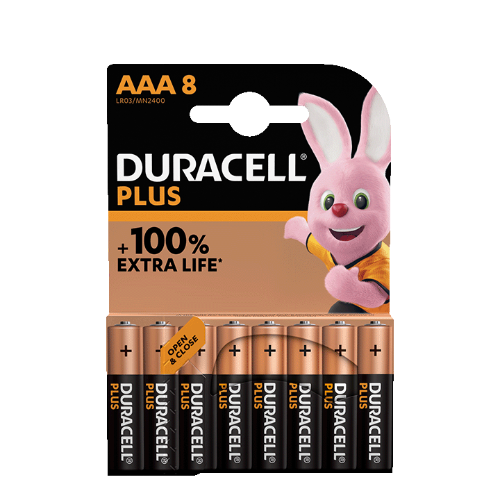 Duracell Plus 100%  AAA X8