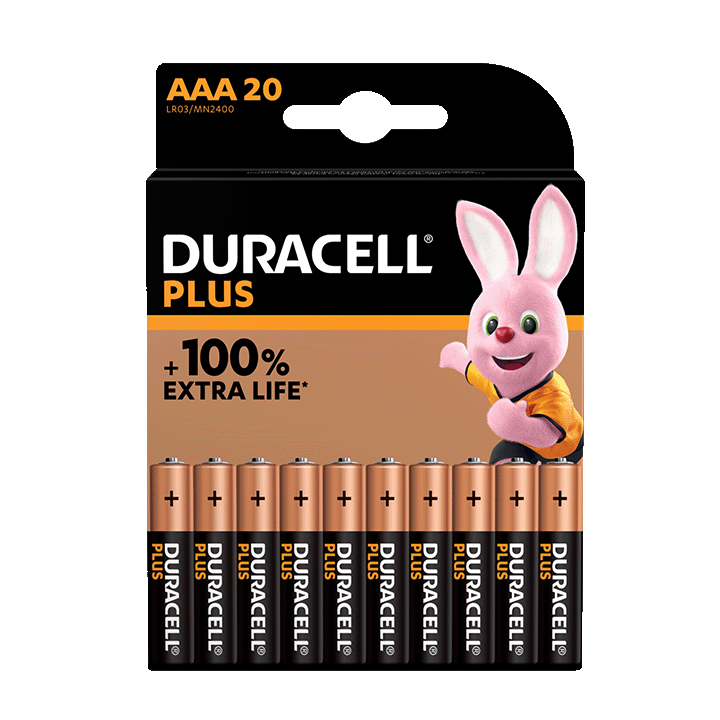 Duracell Plus 100%  AAA X20