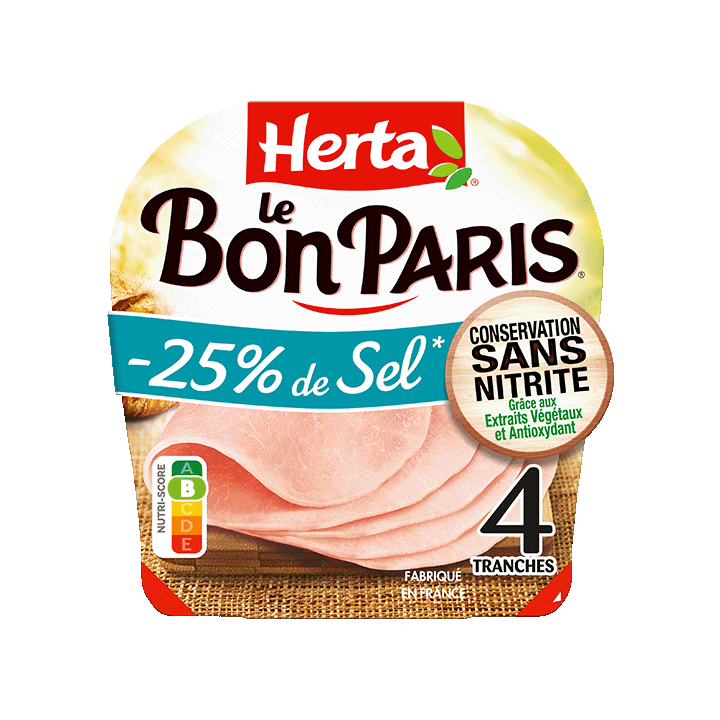 Le Bon Paris® Sel réduit* Conservation Sans Nitrite 4T