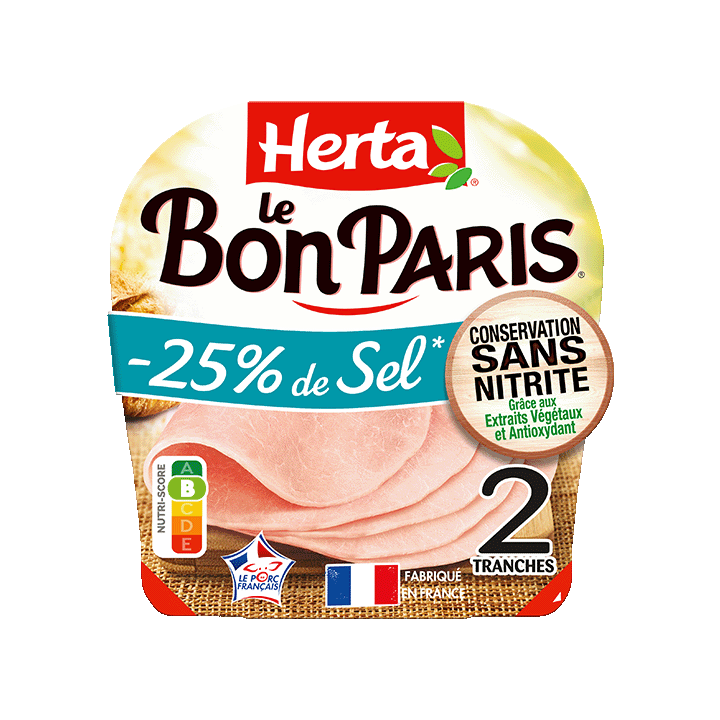Le Bon Paris® Sel réduit* Conservation Sans Nitrite 2T