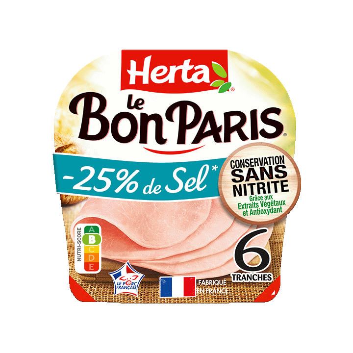 Le Bon Paris® Sel réduit* Conservation Sans Nitrite 6T