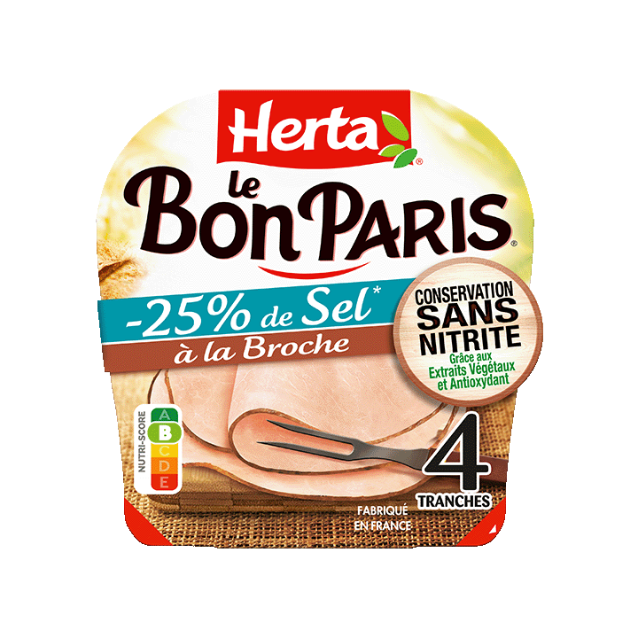 Le Bon Paris® à la broche Sel réduit* Conservation Sans Nitrite 4T