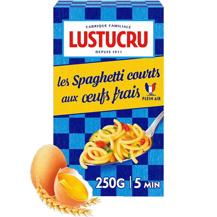 Spaghetti court aux œufs frais 250g et 500g