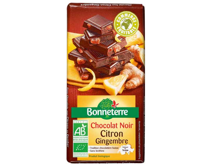 Chocolat Noir Citron Gingembre