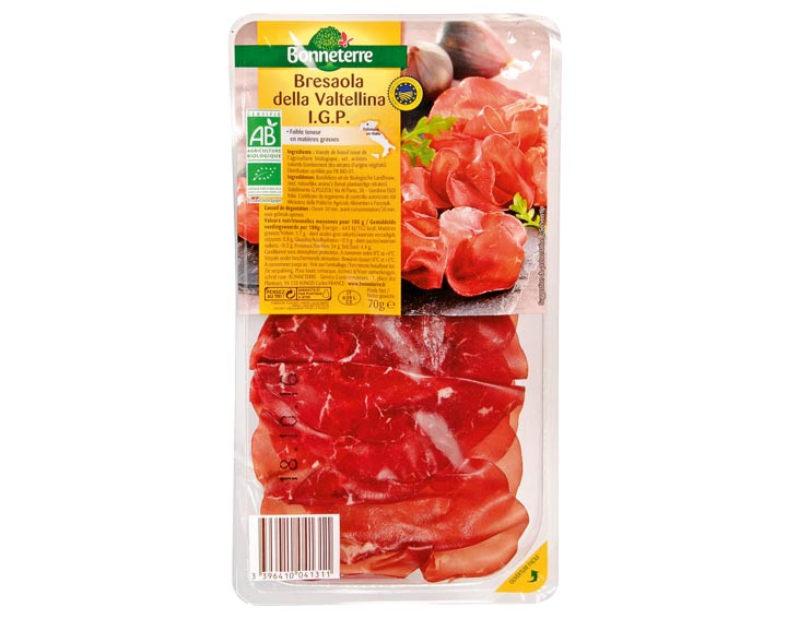 Bresaola Della Valtellina IGP Origine Italie