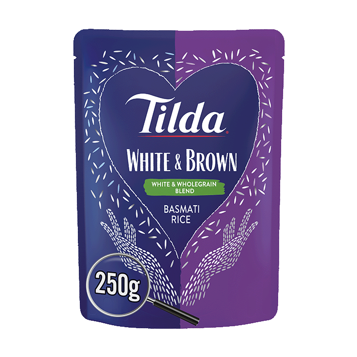 Tilda Microwave Rice White & Brown Basmati 250g