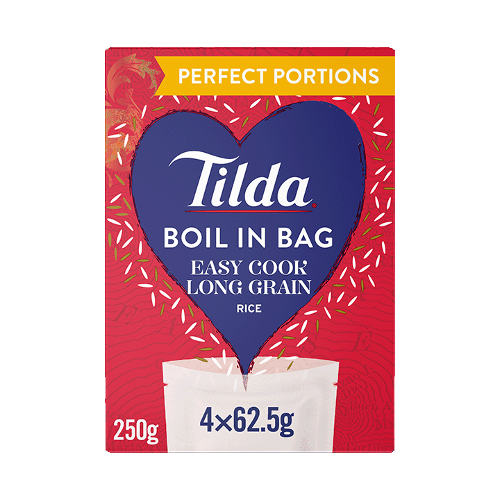 Tilda Boil in the Bag Long Grain Rice 4x62.5g