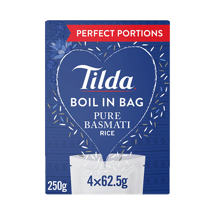 Tilda Boil in the Bag Pure Basmati Rice 4x62.5g