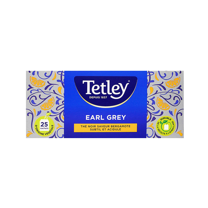 Thé noir earl grey 25 sachets