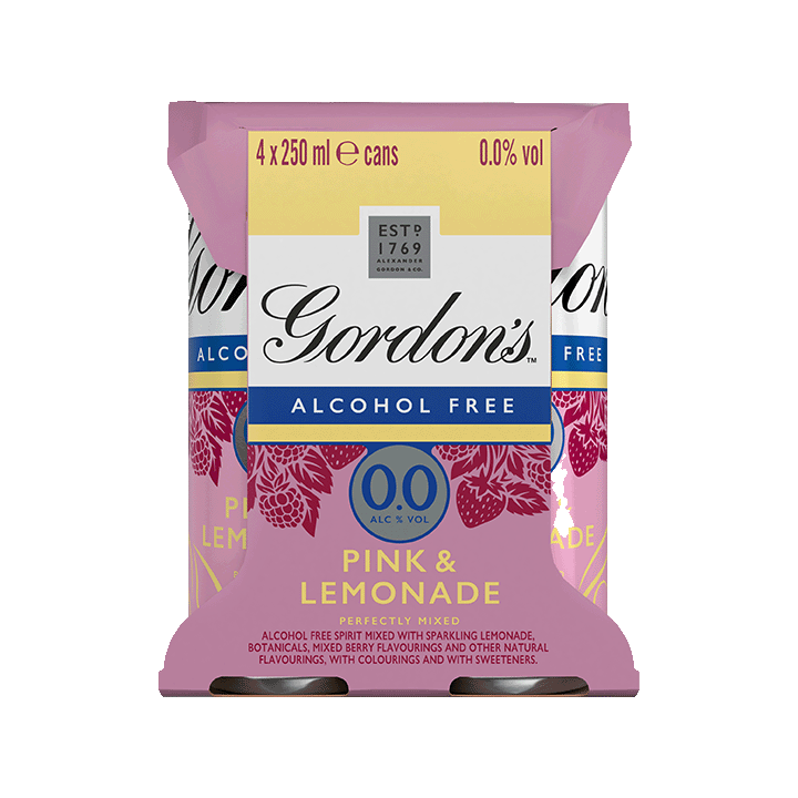 Gordon's Pink 0.0% & Lemonade 4x250ml