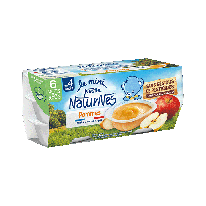 Petits pots de fruits à la pomme (6x50g)