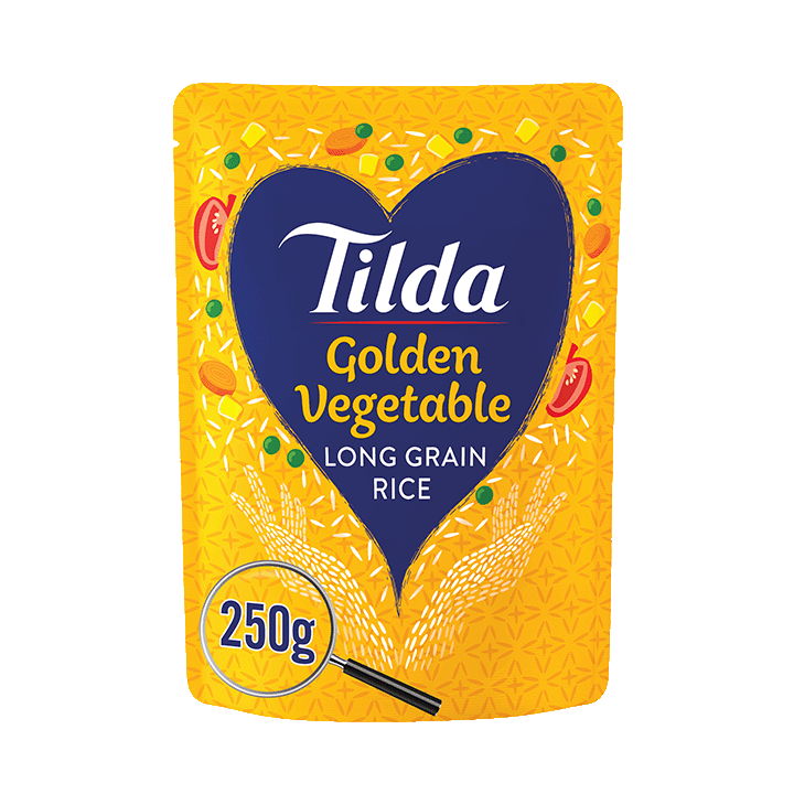 Tilda Golden Vegetable Long Grain Rice 250g