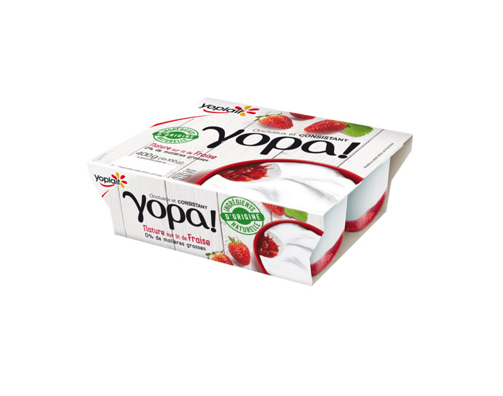 Yopa! Nature sur lit de Fraise 100gx4