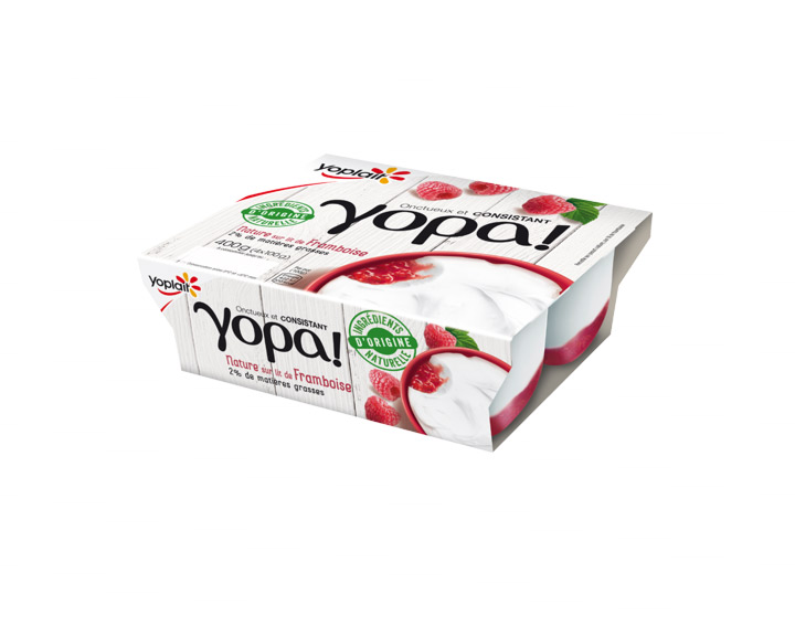 Yopa! Nature sur lit de Framboise 100gx4