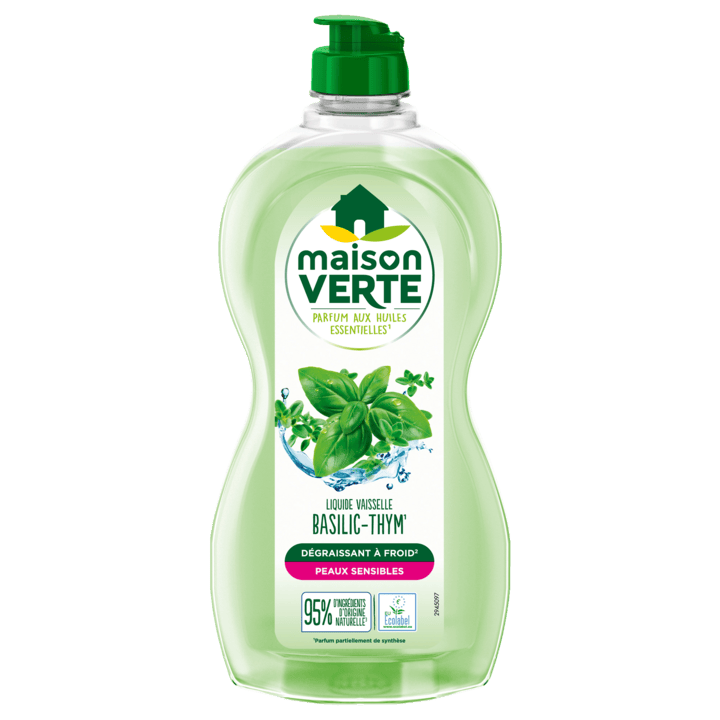 Liquide Vaisselle Maison Verte Basilic-Thym* 