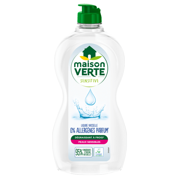 Liquide Vaisselle Maison Verte 0% Allergènes Parfum***