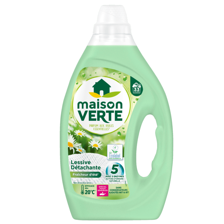Maison Verte Bouteille Lessive Fraîcheur d'été*