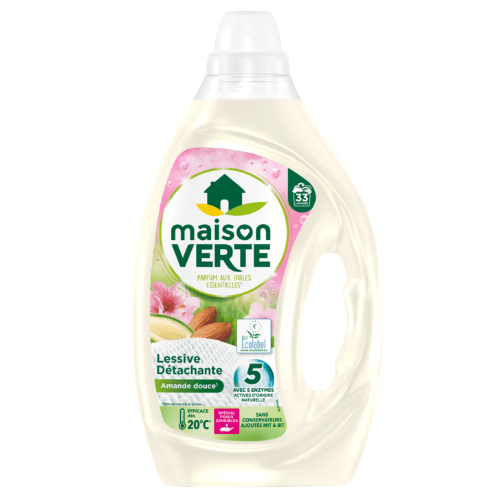 Maison Verte Bouteille Lessive Amande Douce*