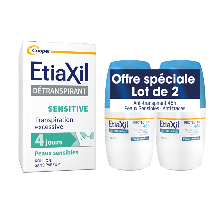 Etiaxil Anti-transpirant Protection 48h Roll-on 50ml Lot 2