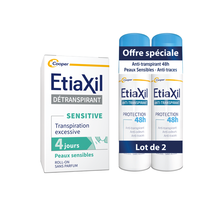 Etiaxil Anti-transpirant Protection 48h Aérosol 150ml Lot 2