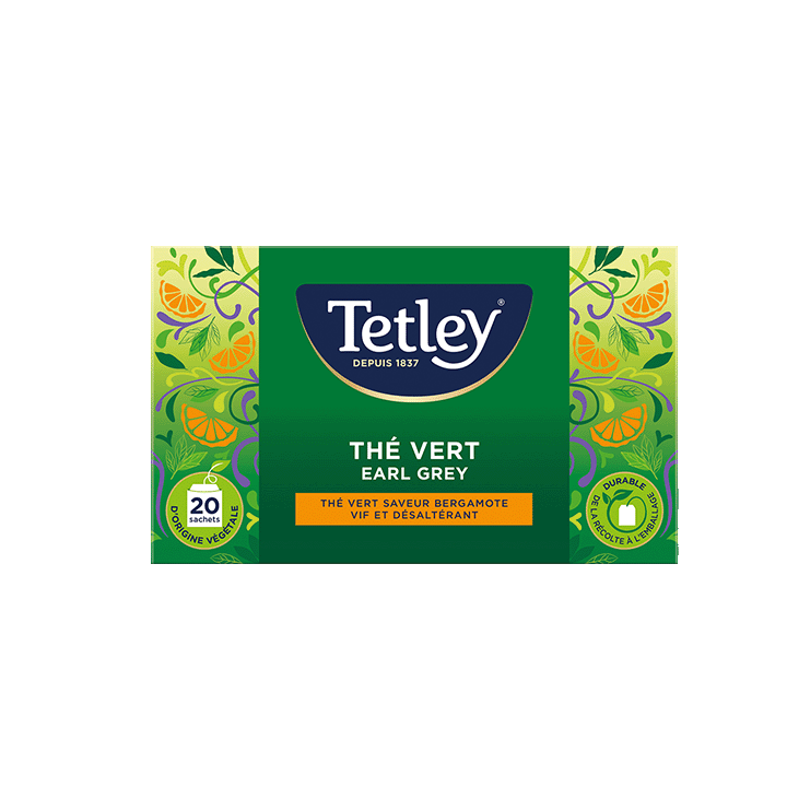 Thé vert earl grey 20 sachets