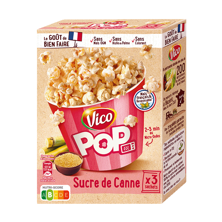 Vico Pop Sucre de Canne 3x80g