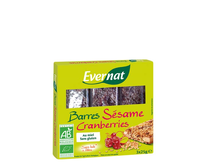 Barres Sésame Cranberries