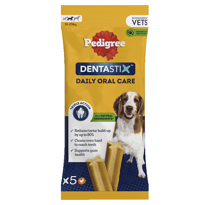 Daily Oral Care Medium Dog Treats - 5 DENTASTIX™ chews