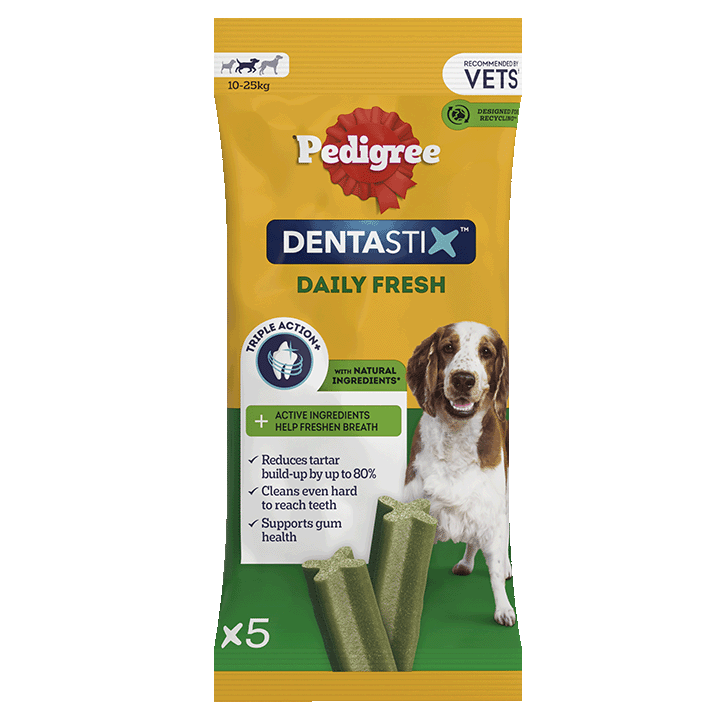 Daily Fresh Medium Dog Treats - 5 DENTASTIX™ chews