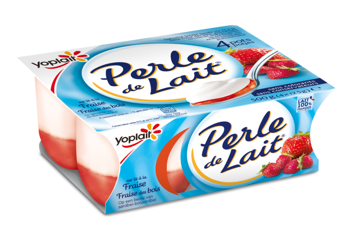 Perle de Lait Sur Lit Fraise x4
